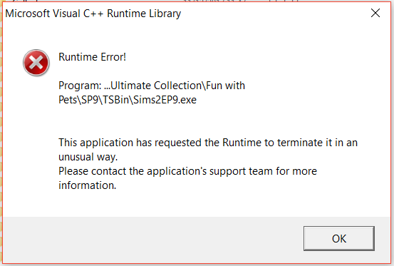 Solved: Re: Sims 4 Demo VC++ runtime error 1638, Origin error 327684:1 -  Answer HQ